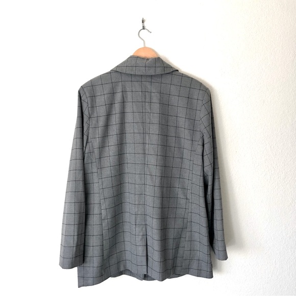 A NEW DAY Grey Checkered Plaid Blazer – Women's XXL - Picture 4 of 10